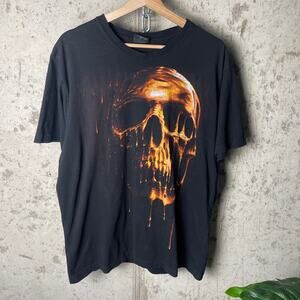 Spiral Tribal Flame Skull Jesse Pinkman XL Y2K Shirt